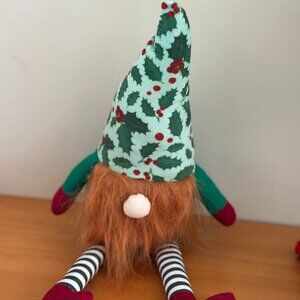Christmas Gnome Doorstop Irish Red Beard Cranberry Aldi Winter Irish